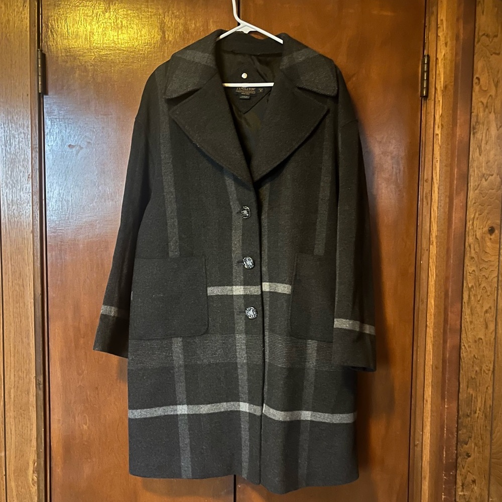 Plaid wool blend Pendleton coat